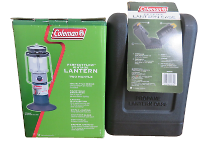#ad Coleman Perfect Flow Vintage Two Mantle Propane Lantern Storage Carry Case New $49.40