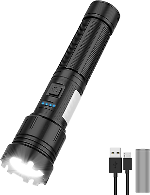 #ad LED Flashlight Rechargeable 3500 Lumens Super Bright Magnetic Flashlight with C $21.24