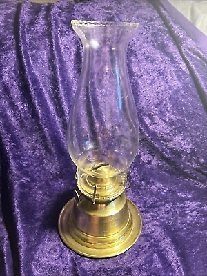 #ad Antique Solid brass Lantern whale oil lamp. $95.00