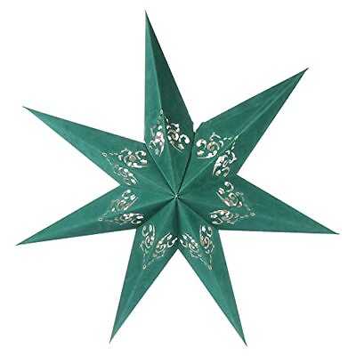 #ad Christmas Star Paper Lantern: Decorative Paper Star Ceiling Lampshade Bulb Co... $27.07