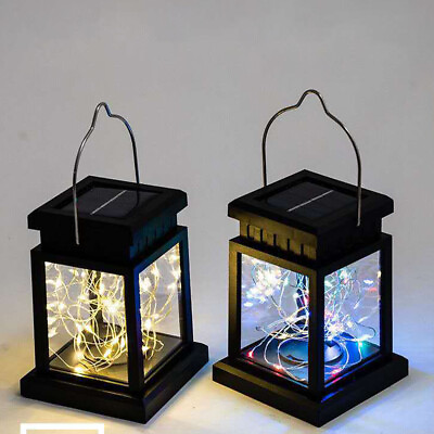 #ad #ad 2x Solar Powered Hanging LED Lantern Lights Outdoor Garden Waterproof Table Lamp $19.22