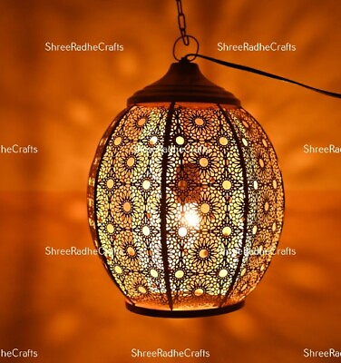 #ad #ad Moroccan Lantern Lamp Shades Lighting Turkish Hanging Lamp Hole Seljuks Pattern $159.99