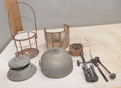 #ad Rare early 1900#x27;s gas lantern mica globe Akron collectible parts lot antique $199.99