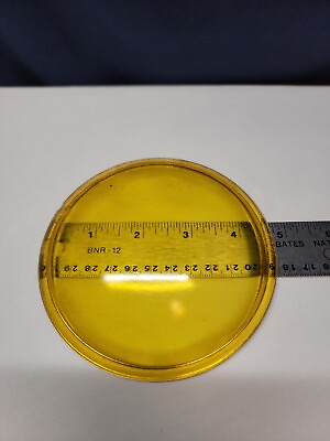 #ad Antique YELLOW Railroad Lantern Replacement Lens $44.10