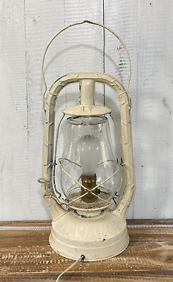 #ad Vintage Dietz Monarch Kerosene Lantern w Dietz Fitzall Globe Electricfied Lamp $89.99