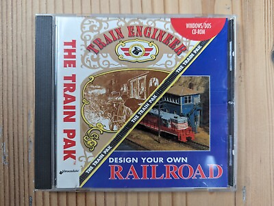 #ad The Train Pak Windows DOS CD ROM Design amp; Engineer Your Own Railroad Simulator $9.99