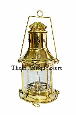 #ad #ad Vintage Lantern Anchor Boat Light Lamp Nautical Brass Oil Lamp Maritime Ship NEW $51.02