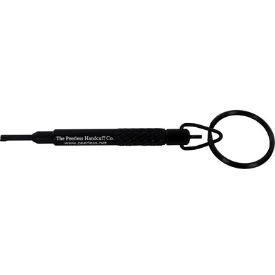 #ad Peerless Model 4116 Oversized Handcuff Key w Swivel Key Ring Black $13.95