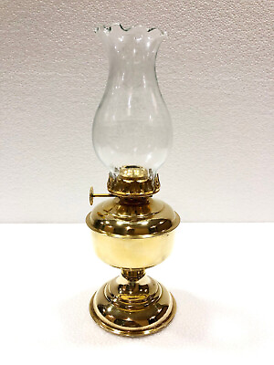 #ad Hurricane Oil Lantern Shiny Gold Brass Vintage Style Lamp Home Decorative $41.10