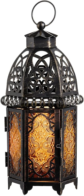 #ad NEEDOMO Lanterns Decorative Indoor 12.8#x27;#x27; Moroccan Candle Holder Hanging for $22.31
