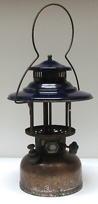 #ad Vintage 30#x27;s AGM model 3618 American Gas Machine Blue Camping Lantern Untested $185.00