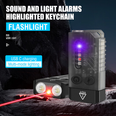 #ad #ad V10 Mini EDC Flashlight Keychain 1000LM Super Bright Torch 365nm UV Torch 3.0V $17.99
