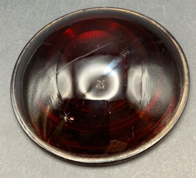 #ad Optical Corning Glass Red Railroad Lantern Lens 4 1 2quot; Signal Lens 1905 $35.00