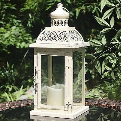 #ad Large Candle Lantern Decorative 14.4 Inch Outdoor Lantern With Clear Glass Vinta $31.73