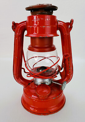 #ad #ad Vintage Winged Wheel No. 350 Red Kerosene Railroad Lantern Made in Japan $14.96