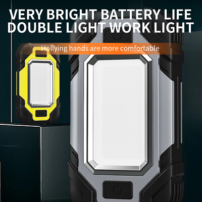 #ad SUPERFIRE Powerful Lantern LED COB Rechargeable USB Work Light Fishing Camping $34.98