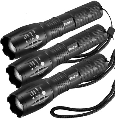#ad WholeFire 18650 Tactical Flashlight LED 5 Modes Zoom Torch Pocket Camping Light $14.98