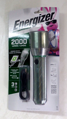 #ad Energizer Metal Rechargeable LED Flashlight with USB Charging Port 2000 Lumen $29.89