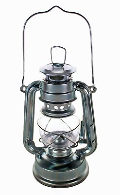 #ad #ad Vintage Railroad Kerosene Oil Outdoor Portable Camping Lantern Light 8quot; Silver $15.99