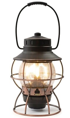#ad Barebones Living Railroad Lantern LED Rechargeable Vintage Steel Construction $69.98