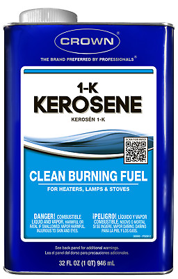 #ad #ad 1 K KEROSENE FUEL 1 Quart Can for Clean burning lantern lamp heater stove CROWN $42.62