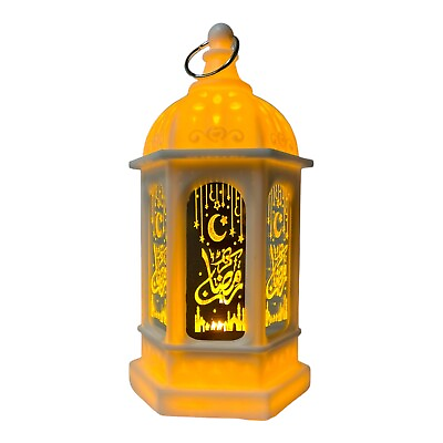 #ad Eid Mubarak LED Lantern Lights Ramadan Decoration Home IslamicMuslim Party White $7.99