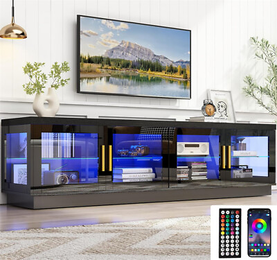 #ad 70quot; High Glossy Modern LED TV Stand TV Entertainment Center for 75 80 85quot; TV $224.19