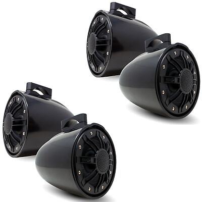 #ad BLUAVE 2 Pairs T 71B 7quot; Loaded Tower Pods Black w RGB LED and Adjustable Cla... $1119.99