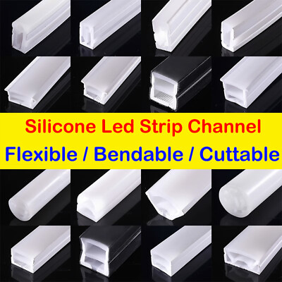 #ad Silicone LED Channel System Cuttable Flexible Bendable DIY For LED Light Strip $63.00