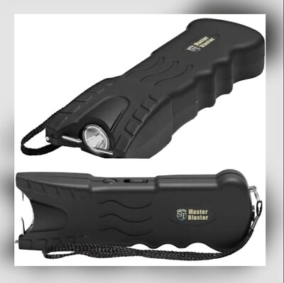 #ad #ad Stun MASTER BLASTER POLICE Defense Black Stun Gun Rechargeable LED FLASHLIGHT $24.58