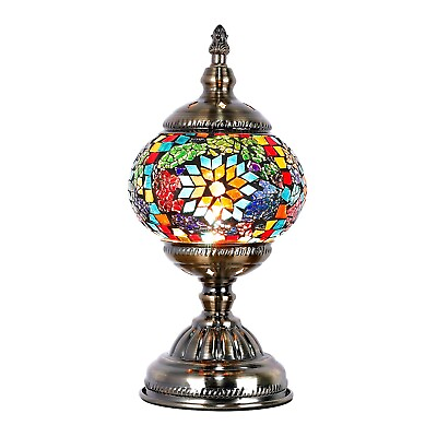 #ad Turkish Mosaic Glass Decorative Table Lamp Moroccan Lantern Home Decor Night ... $69.44