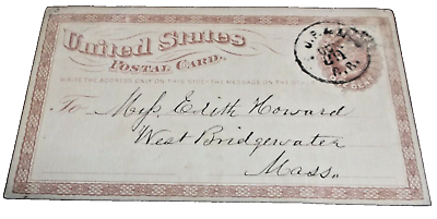 #ad 1873 JACKSONVILLE PENSACOLA amp; MOBILE RAILROAD RPO HANDLED POST CARD $50.00