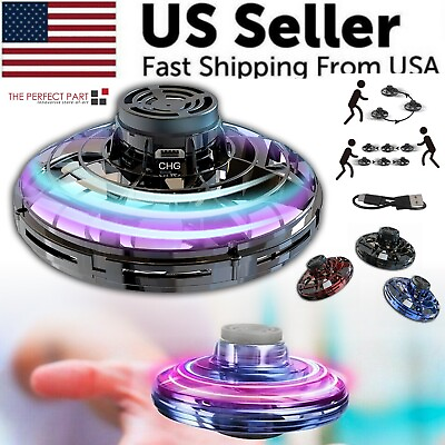 #ad Flying Fidget Spinner Drone Ball UFO Stress Focus Hand Fun Toy LED Kids amp; Adults $10.89