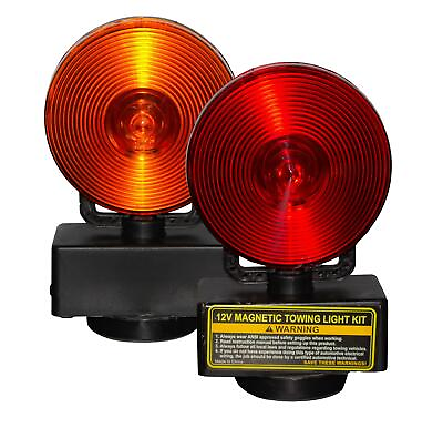 #ad LifeSupplyUSA 2 Pack 12v Volt Magnetic Towing Trailer Light Tail Light Haul $53.89