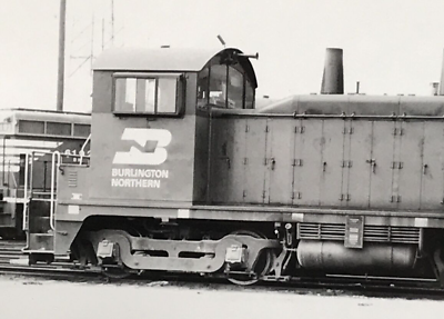 #ad Burlington Northern Railroad BN #535 NW2 Electromotive Train Bamp;W Photo Aurora IL $9.99