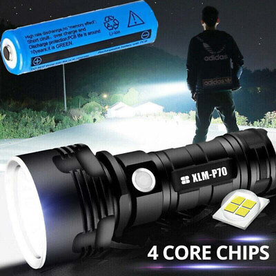 #ad Super Bright 4 CORE LED USB Flashlight LED Tactical Torch $19.95