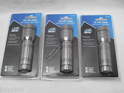 #ad Three 3 1 watt LED Flashlight Aluminum Body Weather Resistant 3 AAA $17.90