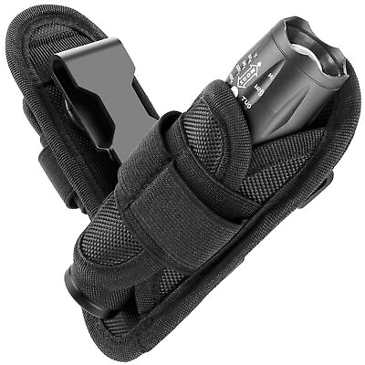 #ad #ad Tactical LED Flashlight Torch Holder Stretchable Holster Duty Belt Pouch Case $8.49