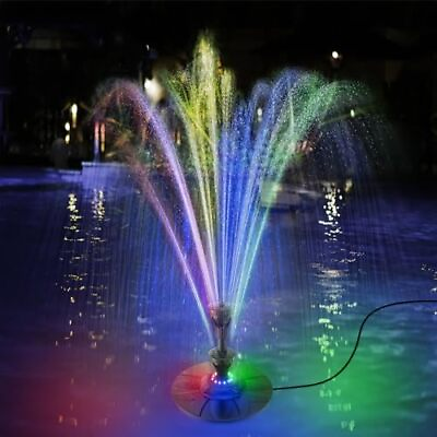 #ad Floating Pool Fountain 2023 Upgraded 6W Pond Water Fountain Light Show with $35.86