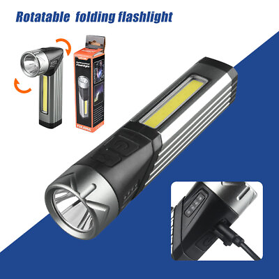 #ad #ad 990000LM Rechargeable LED COB Work Light Mechanic Flashlight Lamp Magnetic Base $9.99