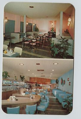 #ad 1960#x27;s Pasadena Californa Copper Lantern Restaurant amp; Diner Blue Vinyl Interior $9.99
