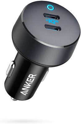 #ad Anker 2 Ports USB C Car Charger 40W PowerIQ 3.0 PD Charging for iPhone13 Galaxy $13.59