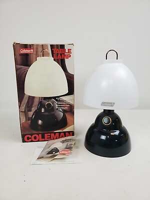 #ad Vtg Coleman 5370 1900 Camping Table Lamp Lantern Battery Powered TESTED WORKING $29.99