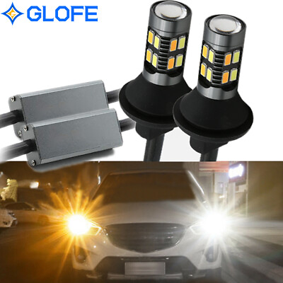 #ad #ad GLOFE 7443 7444 CK LED Front Turn Signal Parking DRL Light Bulbs No Hyper Flash $26.26