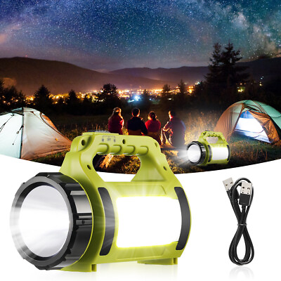 #ad USB Portable LED Flashlight Rechargeable Camping Tent Lights Lantern Lamp b $15.00