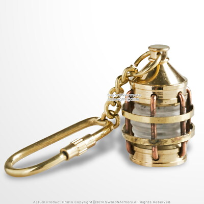 #ad Handmade Brass Anchor Lantern Key Chain Ring Gift Souvenir $8.98