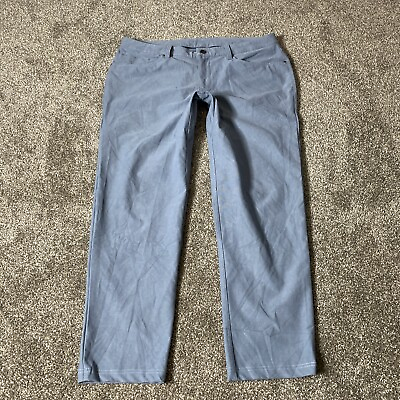 #ad Mens 36 Lululemon Pants Utilitech ABC Tapered Leg Slim Fit Light Blue Golf Jeans $48.00