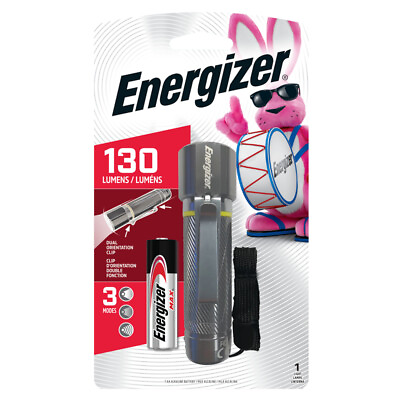 #ad Energizer 130 lm Gray LED Flashlight AA Battery $18.54