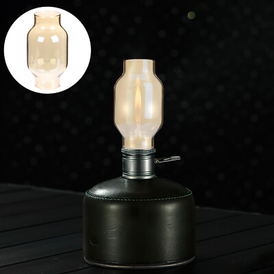 #ad Glass Lamp Chimney for Vintage Oil Lamps and Camping Lights $13.98