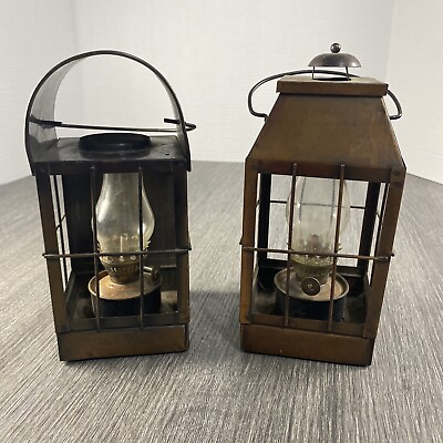 #ad Iron Lantern Oil Lamp Hong Kong Retro Table Decor $85.99